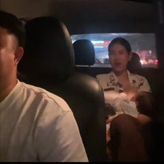 Cháu mà không ti là bác ti đấy nhé, sướng nhất bác tài !