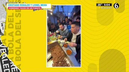 Cristiano Ronaldo y Lionel Messi ¿juntos comiendo tacos?