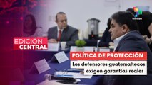 Guatemala lanza política protectora de defensores DD.HH.