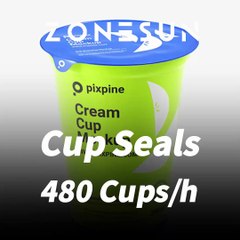 INTRODUCING  ZS-FK4C Semi-automatic 4 Heads Yogurt Cup Fruit Juice Jelly Cup Roll Film Heat Boba Sealing Machine