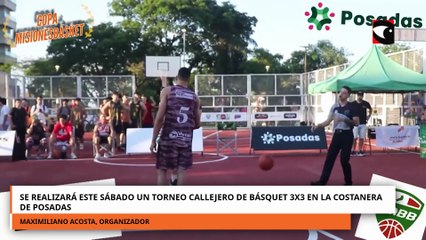 Se realizará este sábado un torneo callejero de básquet 3x3 en la costanera de Posadas