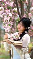 Girl, Nature, Romance Beauty Beyond the Clouds