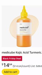 New .medicube Kojic Acid Turmeric Smoothing Toner for Face & Body one z