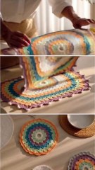 Crochet Dining Table Set Ideas | Elegant Handmade Table Decor, Runners, Placemats & Coaster. #crochetdining #crochetdiningset #crochetdecor #crochetplacemats #crochettablerunner #diningtabledecor #crochetcrafts #handmadehome  Reacts | DIY videos | crafts
