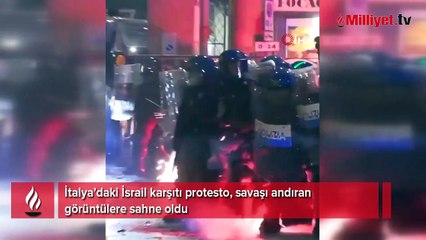 İtalya karıştı! İsrail karşıtı protesto sokakları savaş alanına çevirdi
