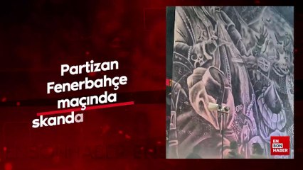 Partizan–Fenerbahçe maçında skandal pankart