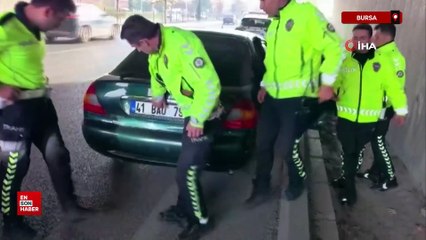 Bursa'da cinayet işleyen zanlı, trafik polislerinin nefes kesen takibiyle yakalandı