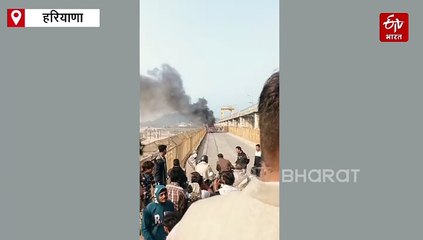 यमुनानगर हथिनीकुंड बैराज पर चलती कार में लगी आग, धमाके से दहला दो राज्यों का बॉर्डर, देखें वीडियो