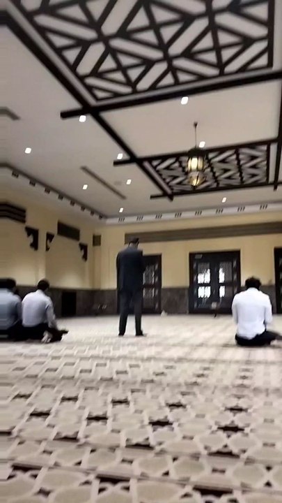 beautiful view of dubai city centre mosque