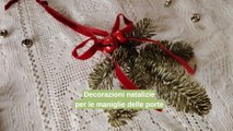 Decorazioni natalizie per le maniglie delle porte