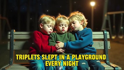 “Triplets Found Sleeping in a Playground | Cold Millionaire Discovers the Truth and Breaks Down