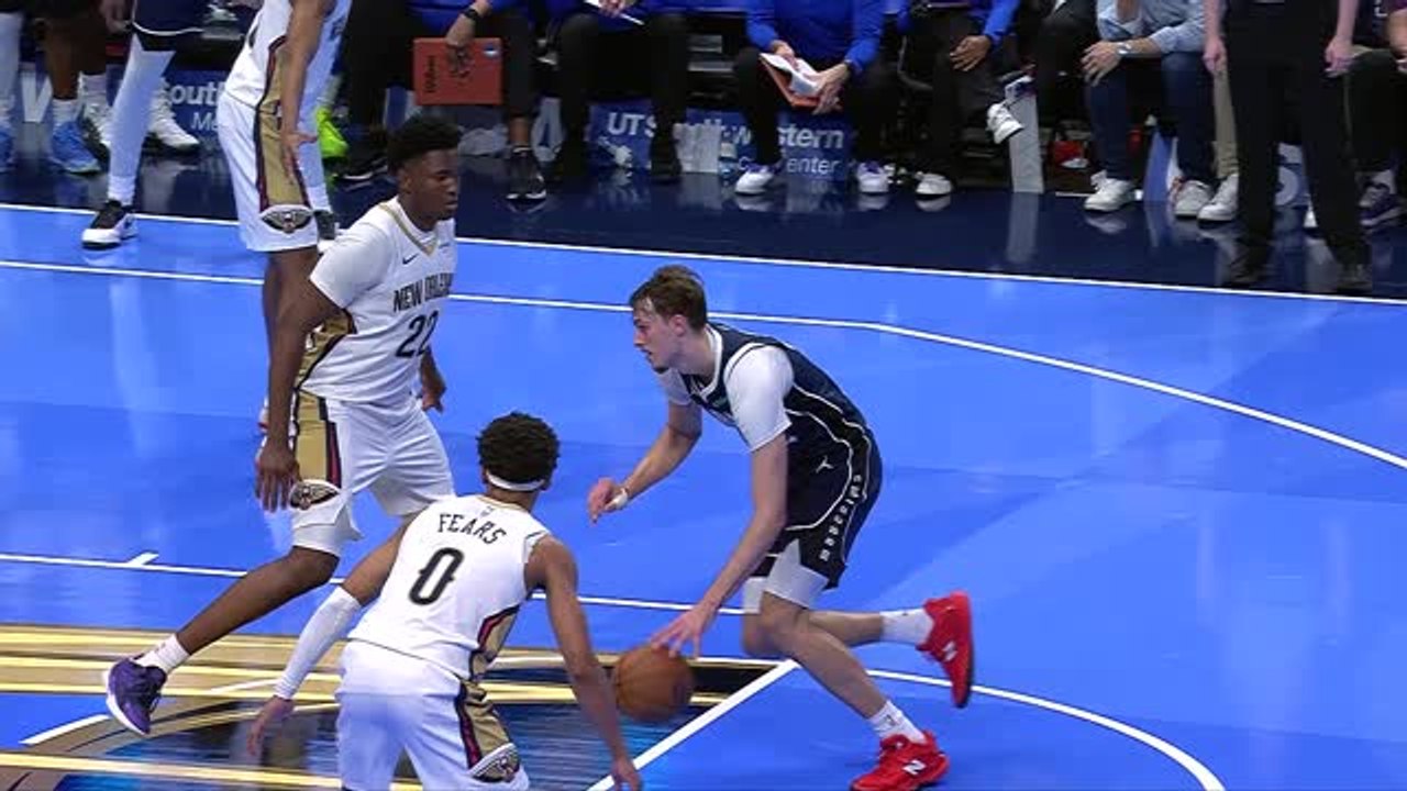Cooper Flagg gets the and-1 to fall
