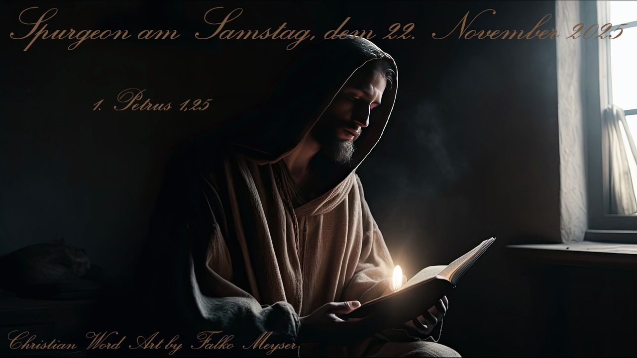 Spurgeon am Samstag, dem 22. November 2025, zu 1. Petrus 1,25