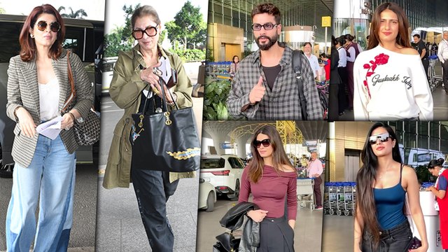 Mumbai Airport: Twinkle Khanna, Dimple Kapadia, Diana Penty, Dhanashree, Fatima Sana Shaikh & Sunny Kaushal | Spotted