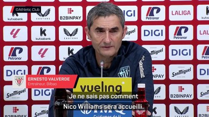Ernesto Valverde : "Je ne sais pas quel accueil le Camp Nou va réserver à Nico Williams"