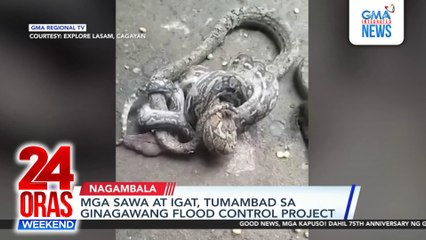 Mga sawa at igat, tumambad sa ginagawang flood control project | 24 Oras Weekend
