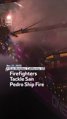 Firefighters tackle San Pedro Ship Fire