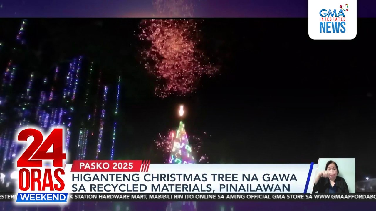 Recycled items, confiscated mufflers give off touch of “green” Christmas | 24 Oras Weekend