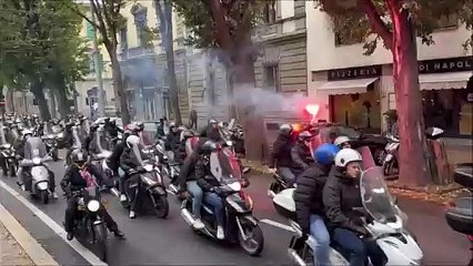 Fiorentina, il corteo-protesta dei tifosi viola