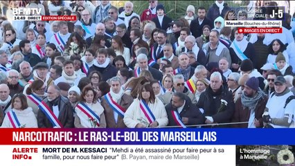 Marche pour Medhi Kessaci : plusieurs figures politiques locales et nationales rassemblées à Marseille