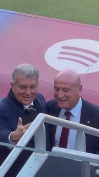 La emoción de Laporta en el estreno del nuevo Camp Nou