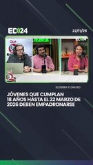Jóvenes que cumplan  18 años hasta el 22 marzo de 2026 deben empadronarse