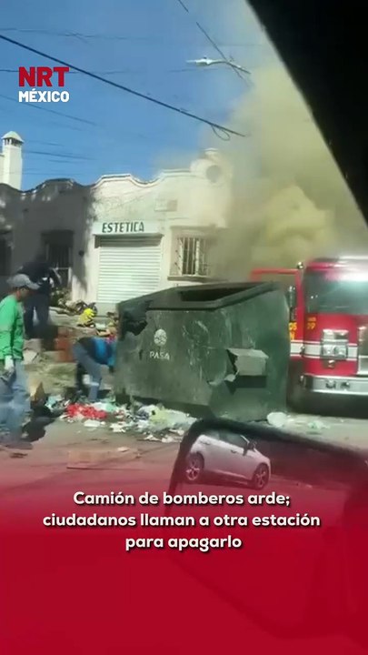 🚒 Un camión de bomberos se incendió en plena vialidad, obligando a los testigos a llamar… ¡a otros bomberos!