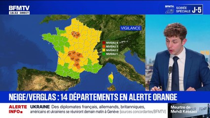 Neige-Verglas: 14 départements sont placés en alerte orange