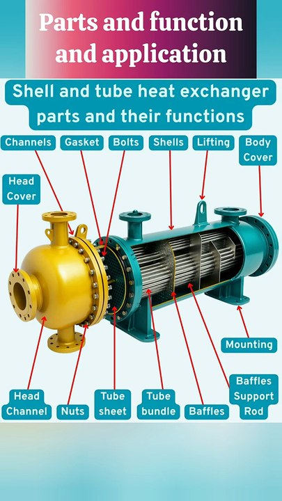 Shell & Tube Heat Exchanger Explained _ Parts, Working, Design & Applications#heatExchanger#ShellAnd
