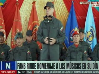 Vpdte. Sec. Vladimir Padrino López en compañía de la FANB rindió homenaje a los músicos en su día