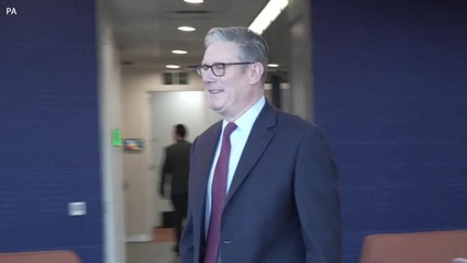 Moment Keir Starmer stumbles while meeting business leaders ahead of G20 summit