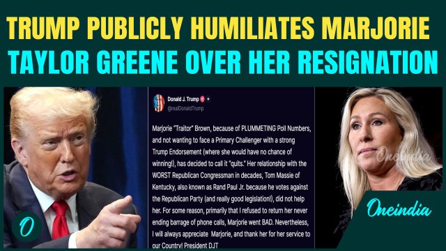 'TRAITOR GREENE': Trump PUBLICLY DESTROYS Marjorie Taylor Greene, SHAMES Her After SHOCK Resignation