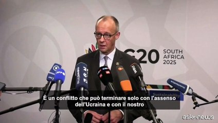 Merz: "La guerra può finire solo con il consenso pieno dell'Ucraina"