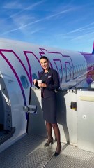 Flight attendant black pantyhose