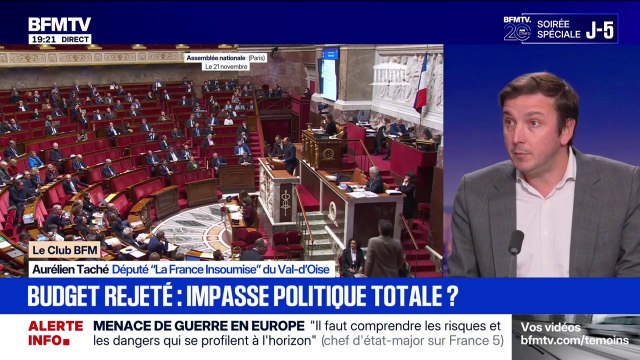 Budget rejeté: Il n'y aura pas de relance politique tant qu'Emmanuel Macron sera à l'Élysée , réitère Aurélien Taché, député LFI