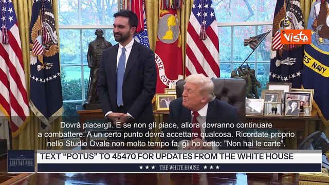 Trump: Zelensky contro piano pace per l'Ucraina? Vi ricordate, gli dissi che non ha le carte