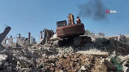 Gazze’de enkaz altındaki cenazelerin çıkarılmasına yönelik çalışmaların ilk aşaması başladı