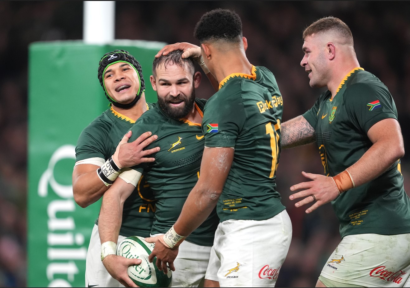 Autumn Nations Séries : L'Afrique du Sud termine invaincue en Irlande