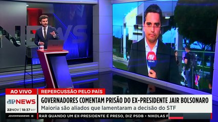 Governadores manifestam apoio a Bolsonaro após prisão na PF