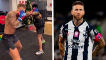 Sergio Ramos presume otro de sus talentos; el jugador de Rayados en su faceta de boxeador