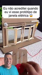 Olha como funciona essa incrível janela elétrica caseira com motor! 🤯⚡️
