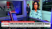 Família Bolsonaro ataca Alexandre de Moraes após prisão do ex-presidente