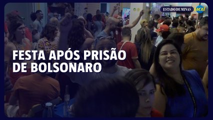 Música e comemoração marcam noite após prisão de Bolsonaro