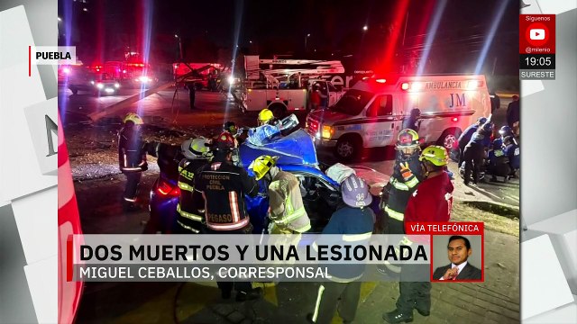 Mueren dos jóvenes tras chocar en una carrera ilegal en la Vía Atlixcáyotl, Puebla