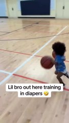 The grind never stops Prince Kairo basketball kid training baby workout