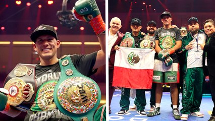 Benavidez celebra su contundente victoria tras noquear a Yarde por nocaut técnico
