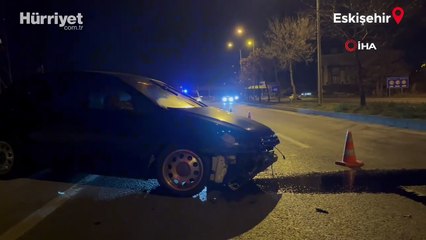 Metrelerce sürüklenen araçta kazayı sıyrık bile almadan atlattılar