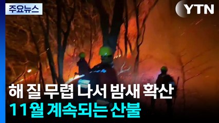 해질 무렵 나서 밤새 확산...11월 계속되는 산불 / YTN