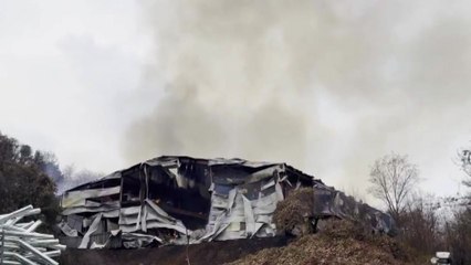 경기 안성 골판지 제조 공장에 큰불...외국인 노동자 1명 숨져 / YTN
