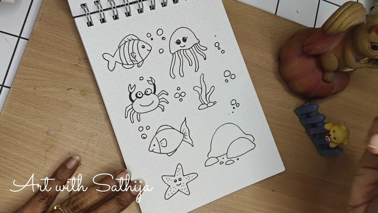 Underwater Doodle – Easy Ocean Theme Drawing for Beginners